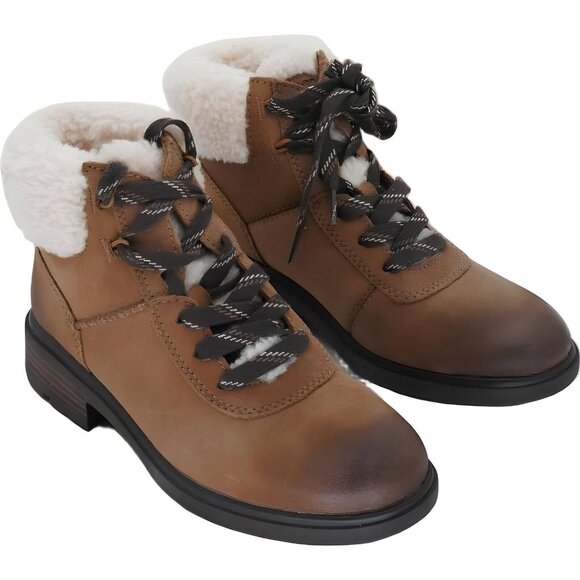 UGG Harrison Cozy Lace Boot Chestnut - Women's Size 7 - Picture 4 of 6